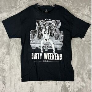 Unit The Art of Progress Dirty Weekend Graphic T-Shirt Men Large Black Motocross